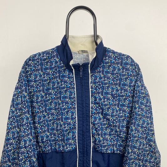 90s Nike Windbreaker Jacket Blue Large