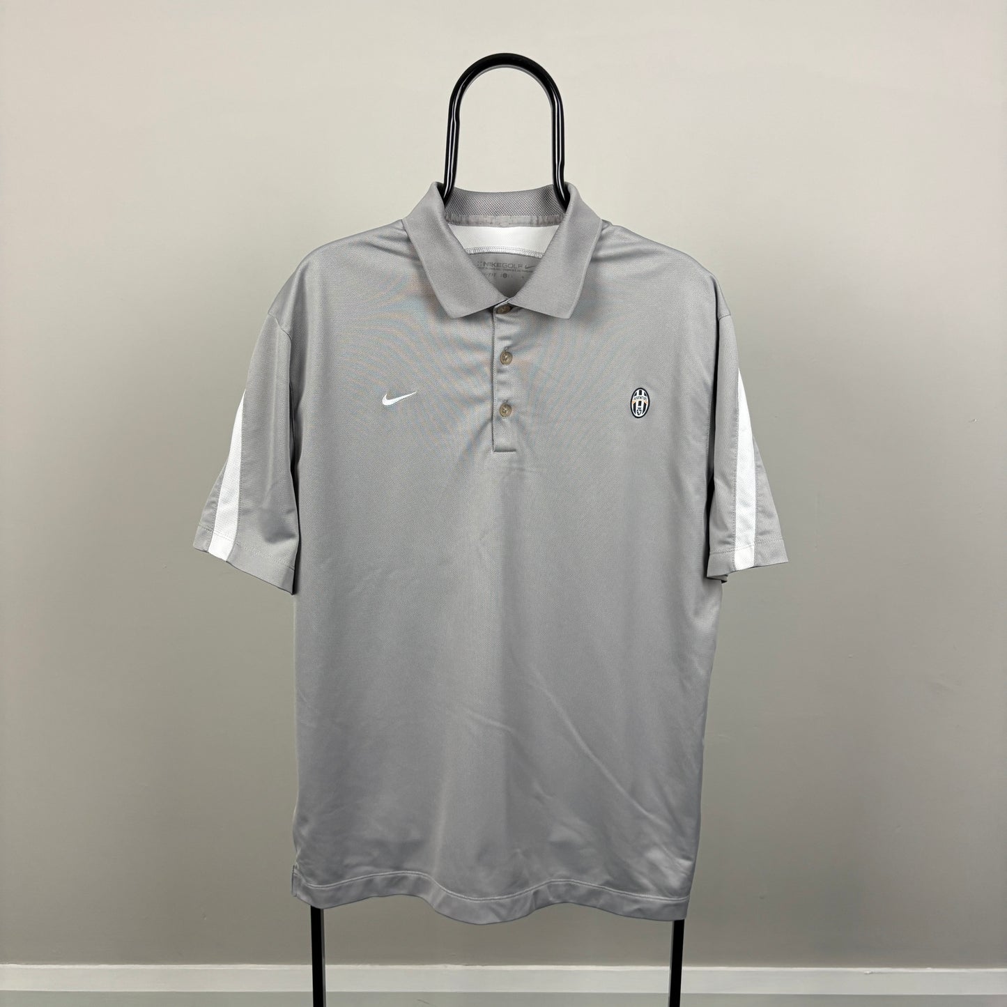 00s Nike Juventus Golf Polo Shirt T-Shirt Grey Large