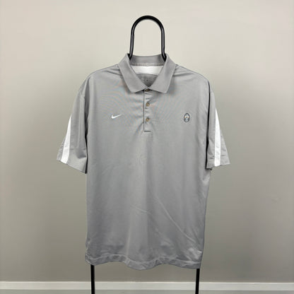 00s Nike Juventus Golf Polo Shirt T-Shirt Grey Large