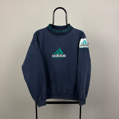 90s Adidas Equipment Sweatshirt Blue Small