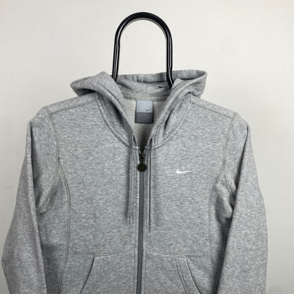 00s Nike Zip Hoodie Grey XS