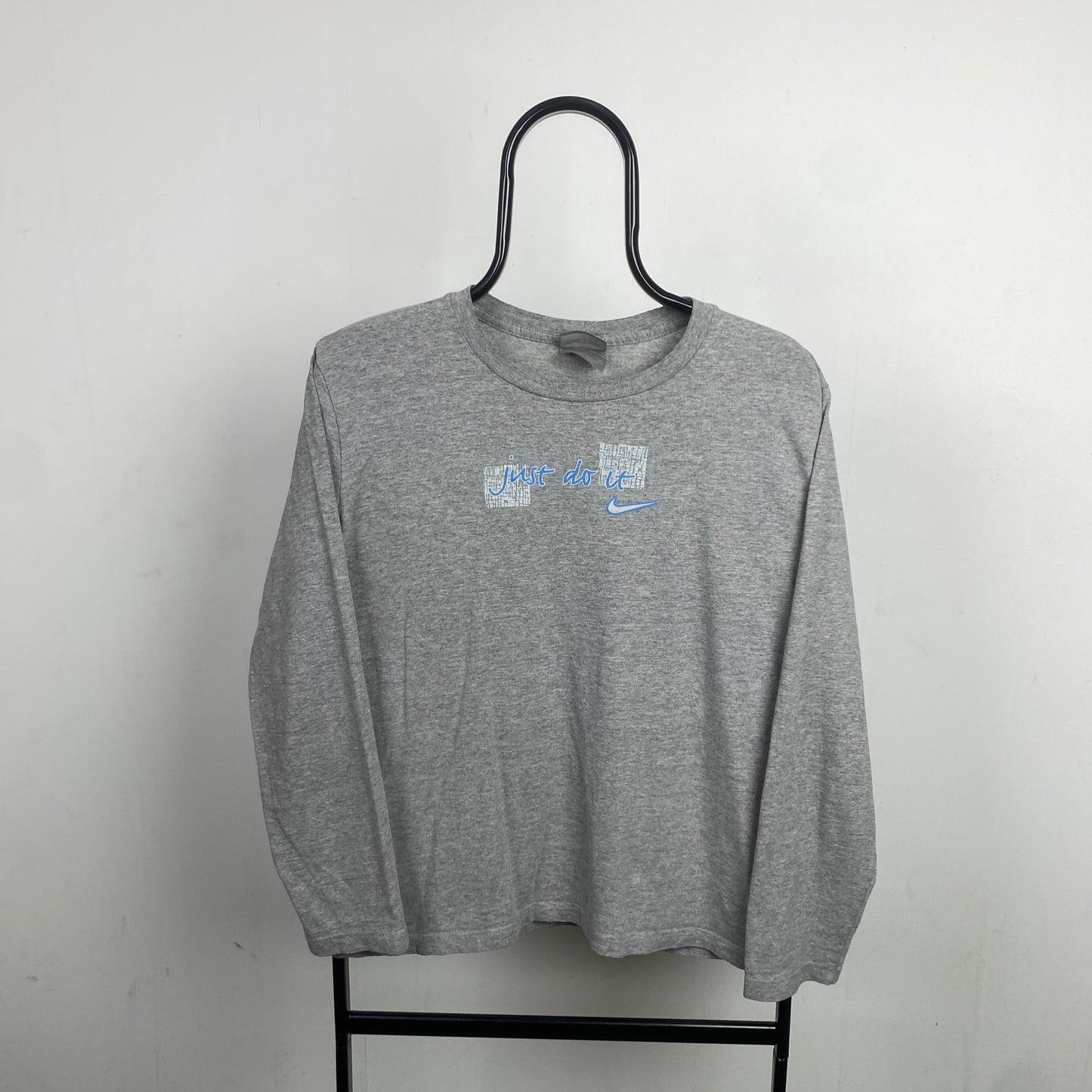 00s Nike Longsleeve T-Shirt Grey Womens Medium