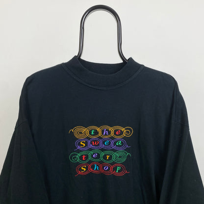 Retro The Sweater Shop Sweatshirt Black XL