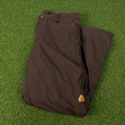00s Nike ACG Ski Salopettes Joggers Brown XL