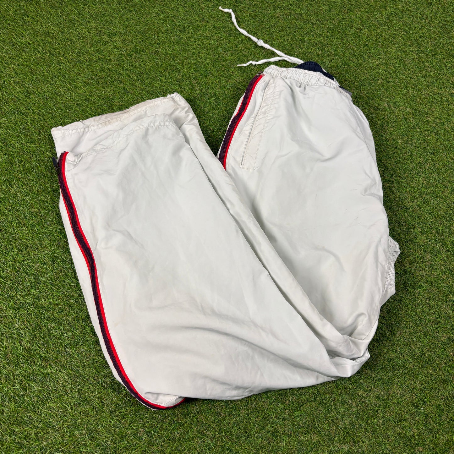 00s Nike Full Zip Piping Joggers White Large