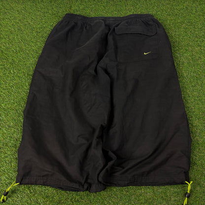 00s Nike Baggy Toggle Shorts Black Small
