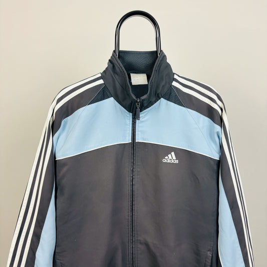 00s Adidas Windbreaker Jacket Blue Large