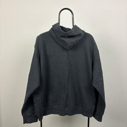 00s Nike Centre Swoosh Hoodie Black Large