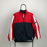 90s Nike Reversible Fleece Puffer Jacket Red Small