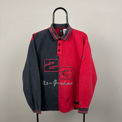 90s Nike Air Jordan Sweatshirt Red Medium