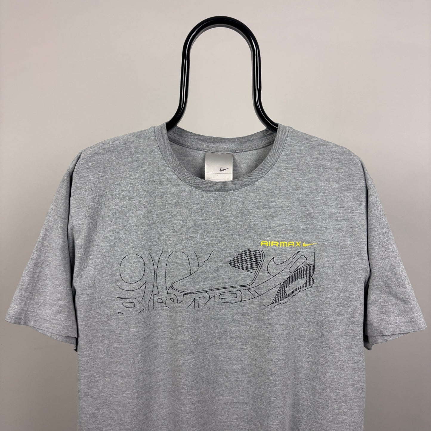00s Nike Air Max 90 T-Shirt Grey Large
