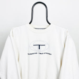 Retro Sergio Tacchini Sweatshirt White Small