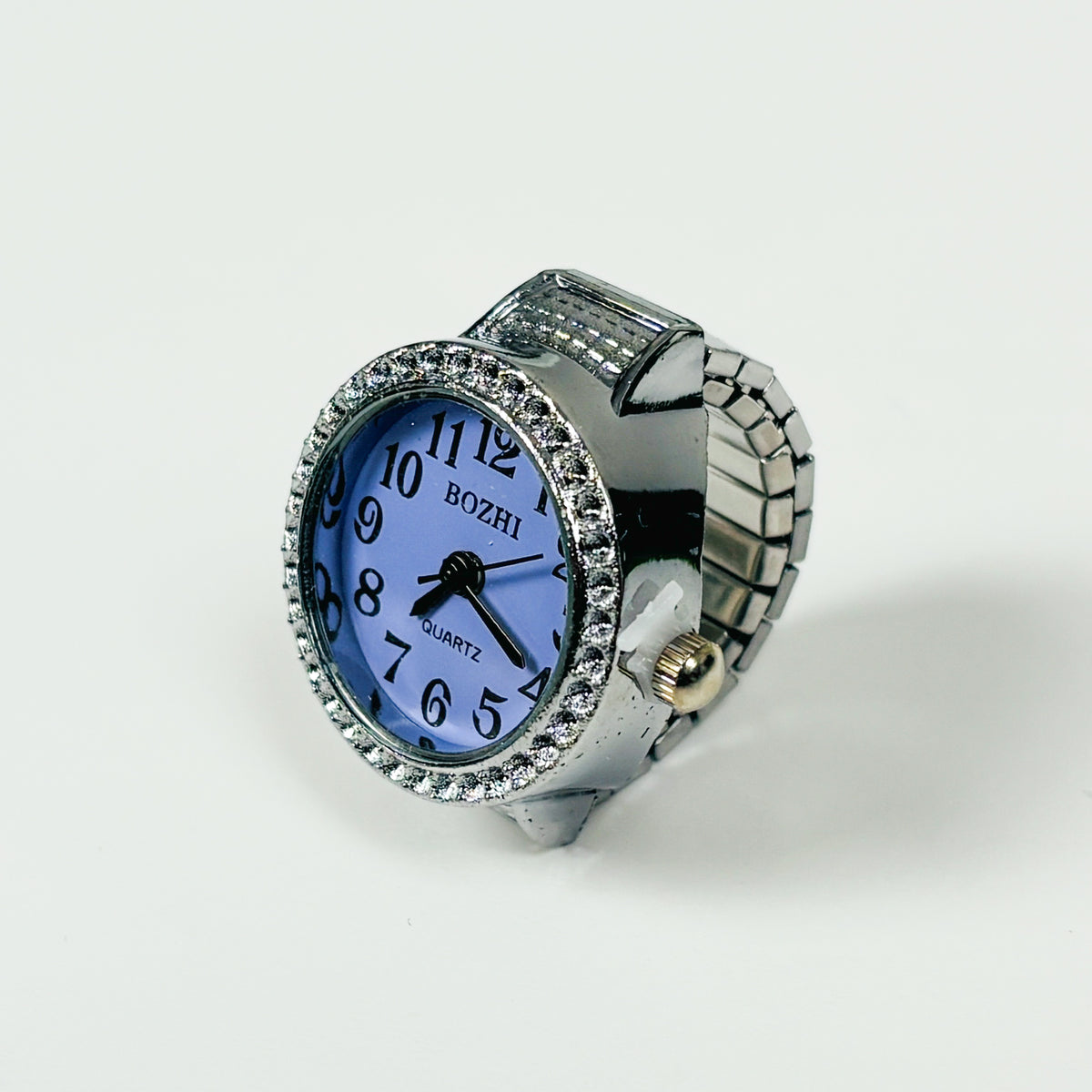 Vintage Bezelled Watch Ring Purple