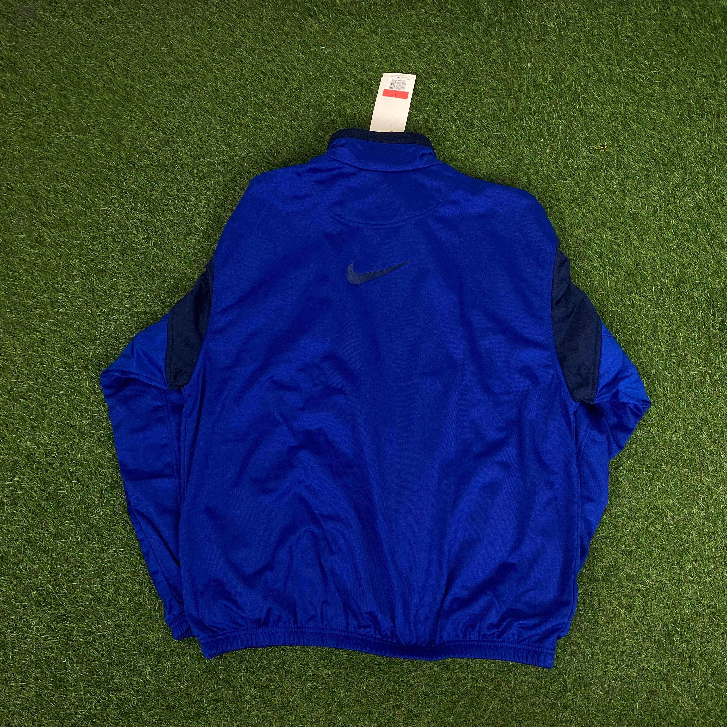 90s Nike Nylon Tracksuit Jacket + Joggers Set Blue Large – Clout