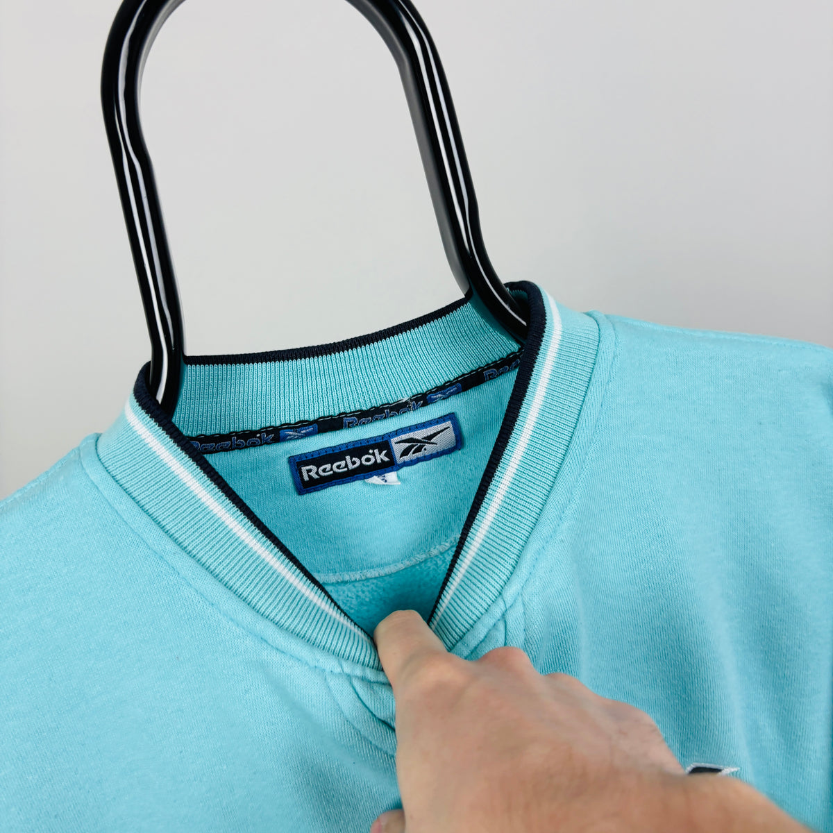 90s Reebok Sweatshirt Blue Small