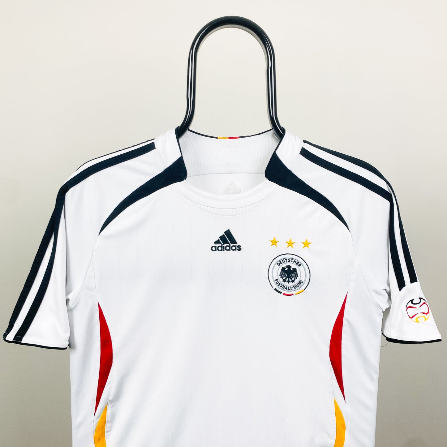 Retro 00s Adidas Germany Football Shirt T-Shirt White Medium