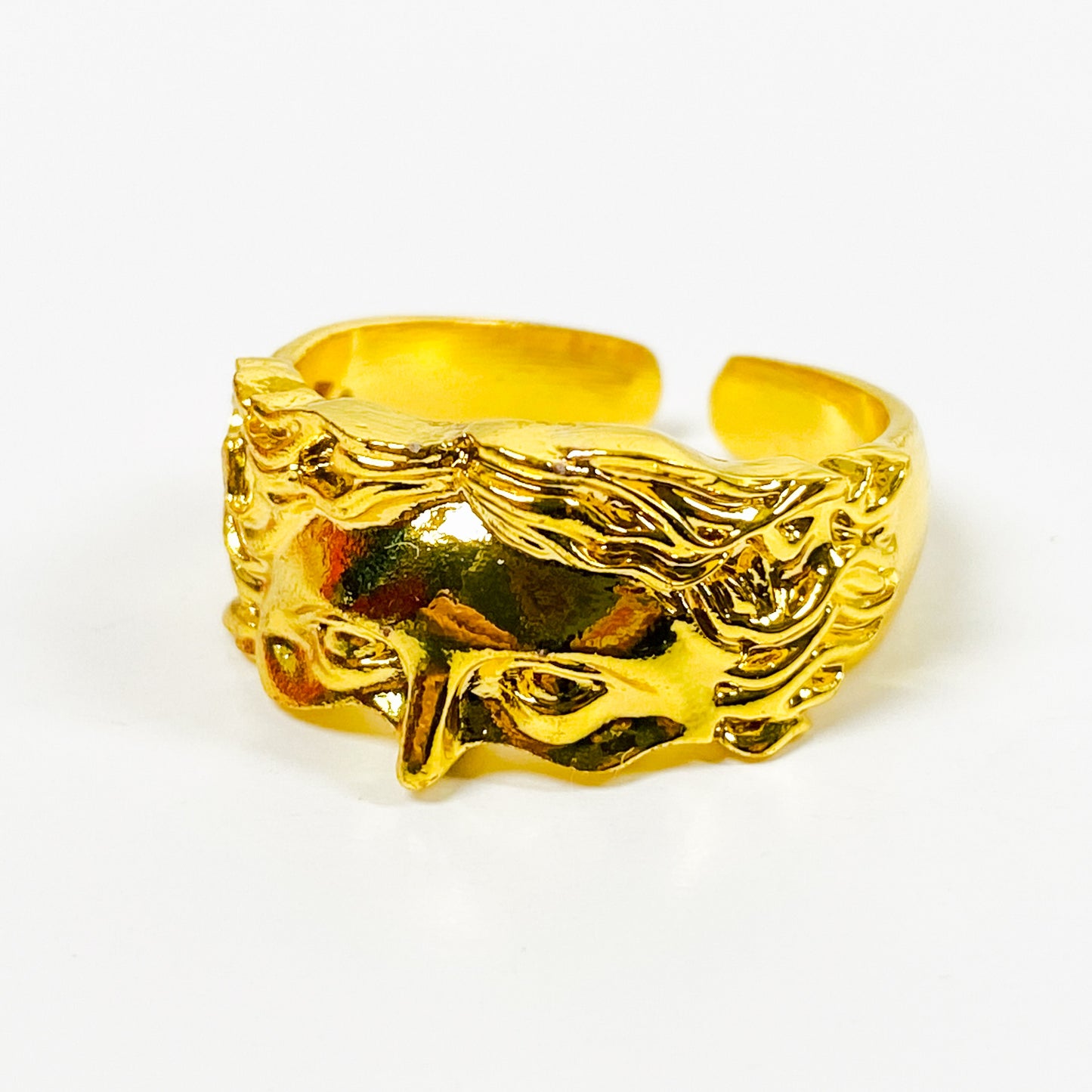 Retro Adjustable Statue Ring Gold