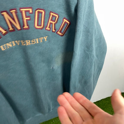 Retro 90s Stanford University Sweatshirt Green Small