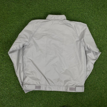 00s Nike Windbreaker Jacket + Joggers Set Grey Medium