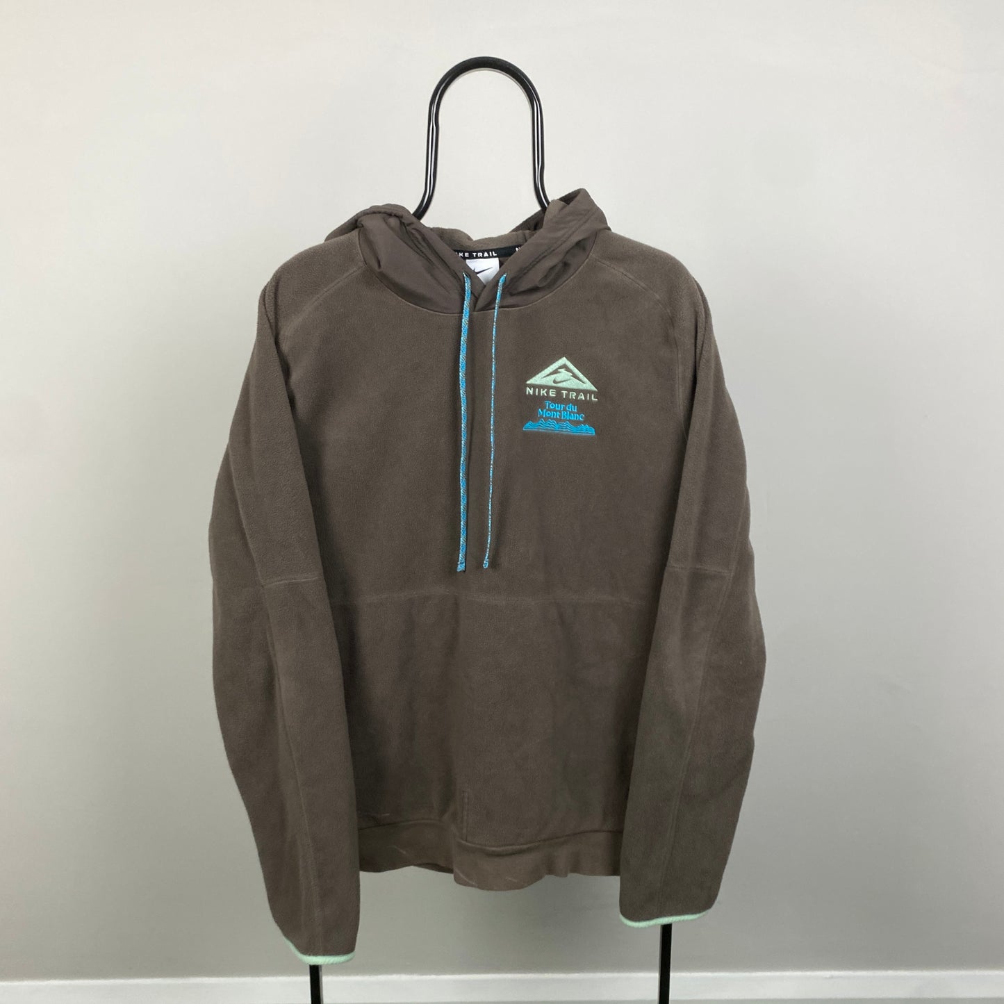 00s Nike Trail Fleece Hoodie Brown Large