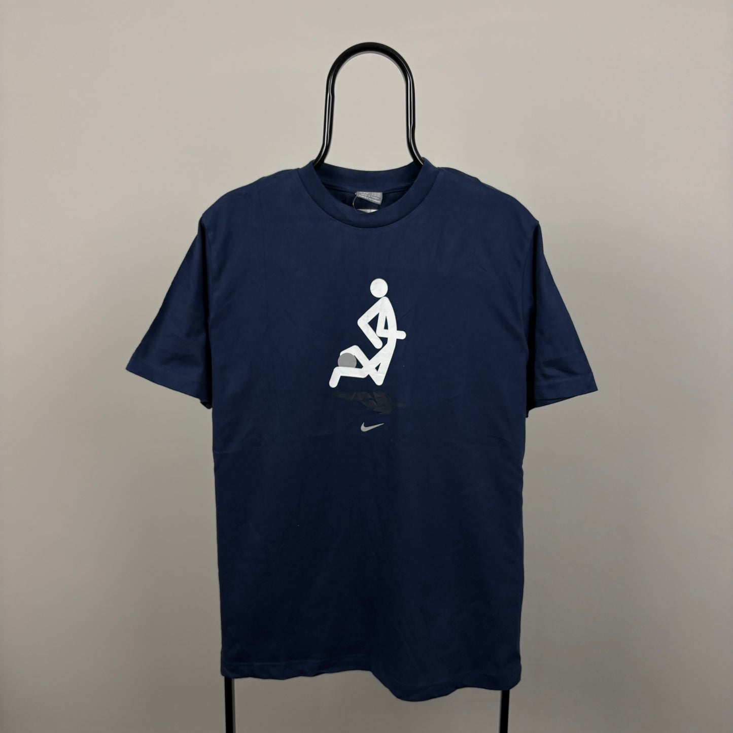 00s Nike Football T-Shirt Blue Medium