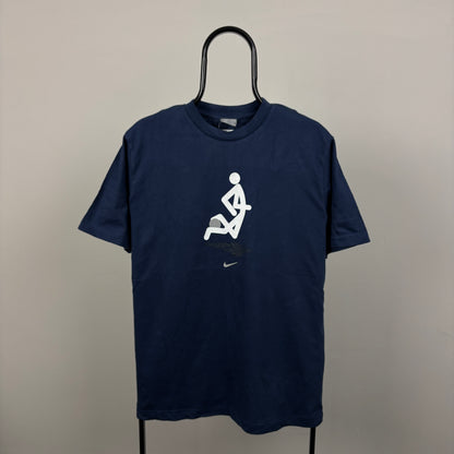 00s Nike Football T-Shirt Blue Medium