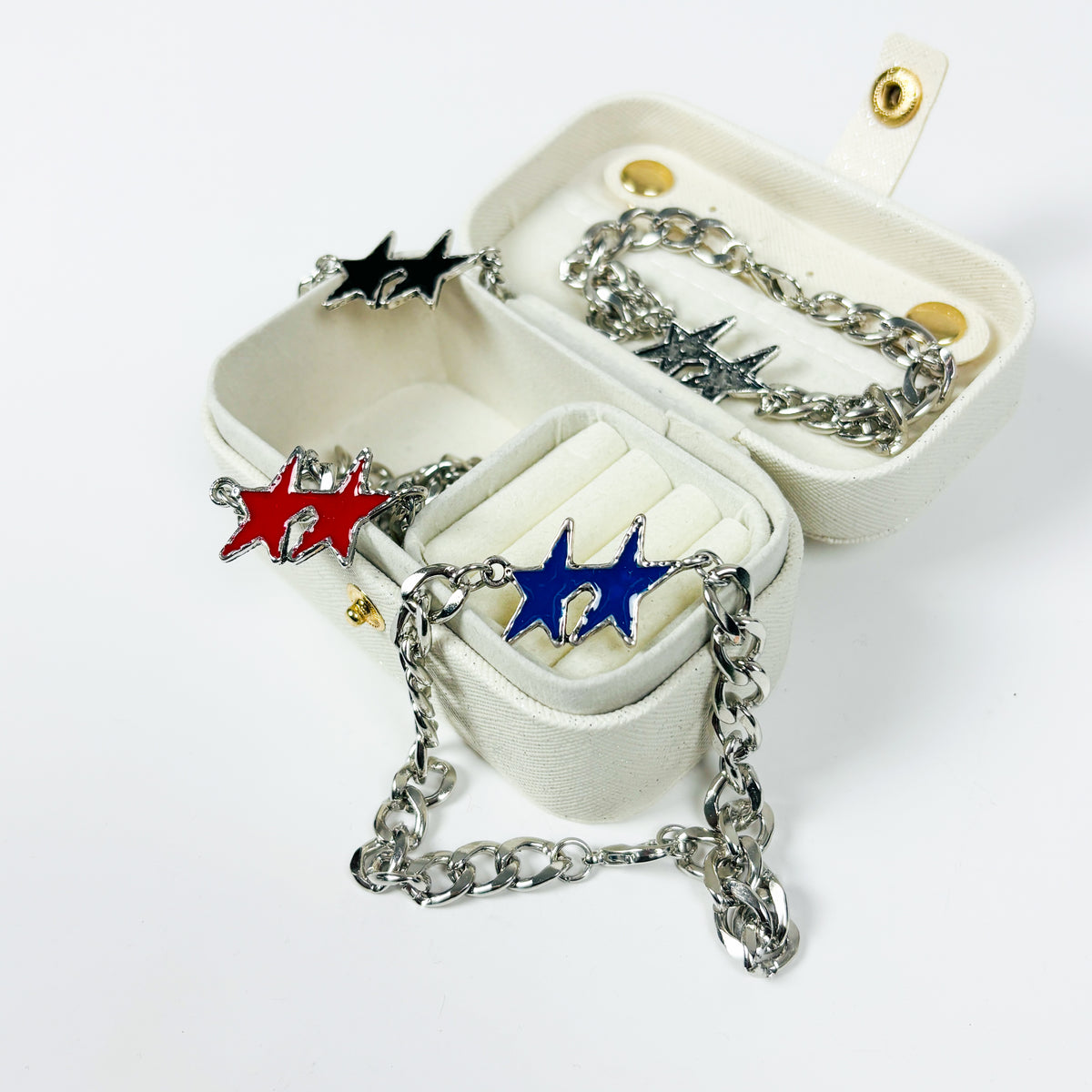 Vintage Star Outline Bracelet Silver
