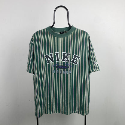 90s Nike Striped Shirt T-Shirt Green Large