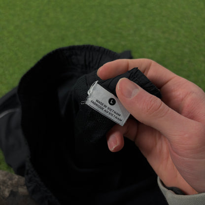 00s Nike Reflective Piping Joggers Black Large