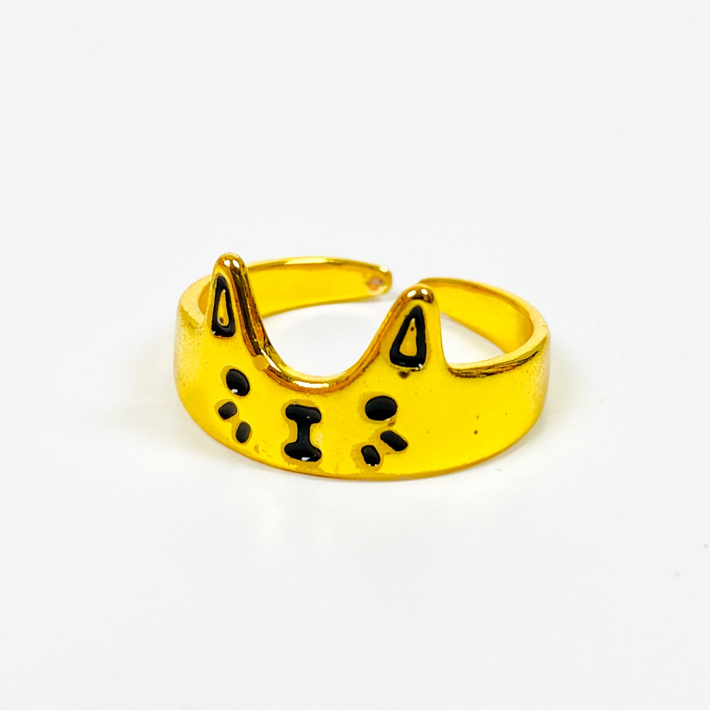 Retro Adjustable Cat Ring Gold