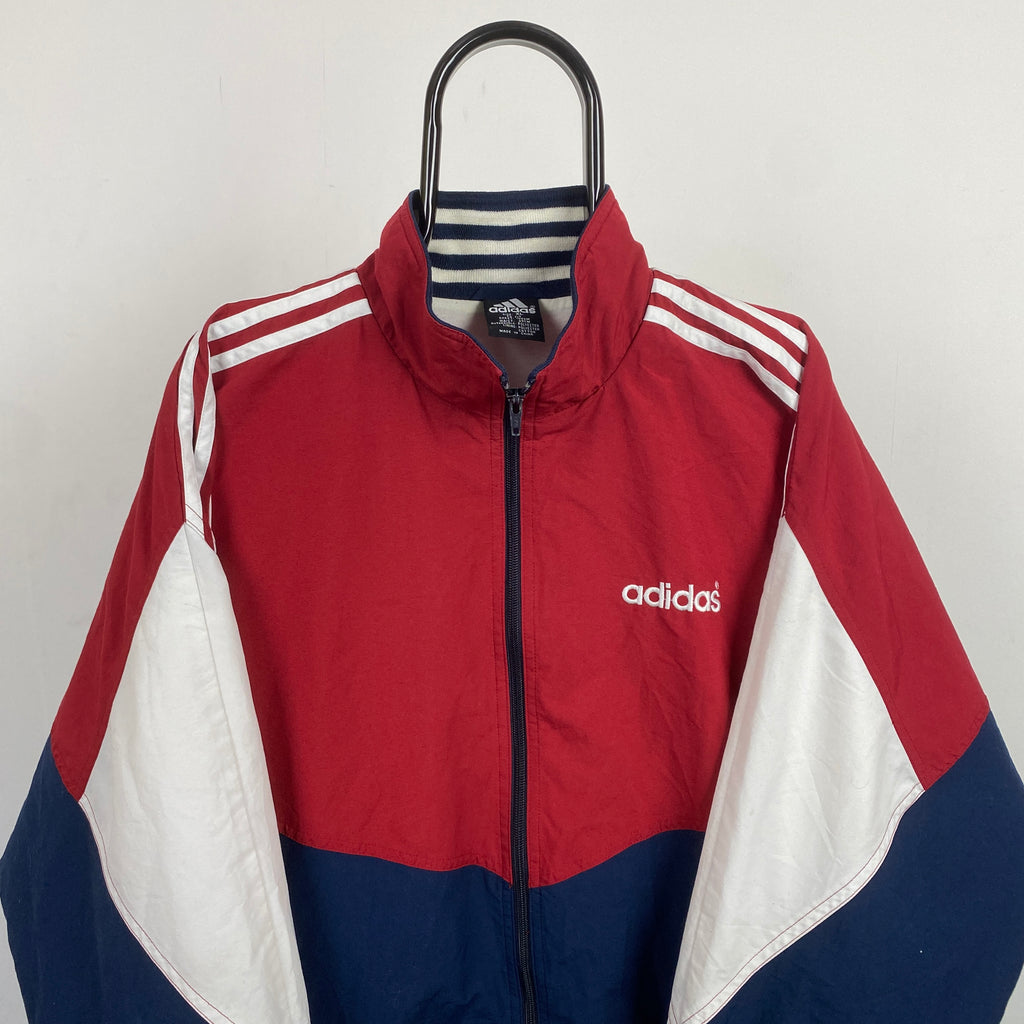 90s Adidas Windbreaker Jacket Red XL