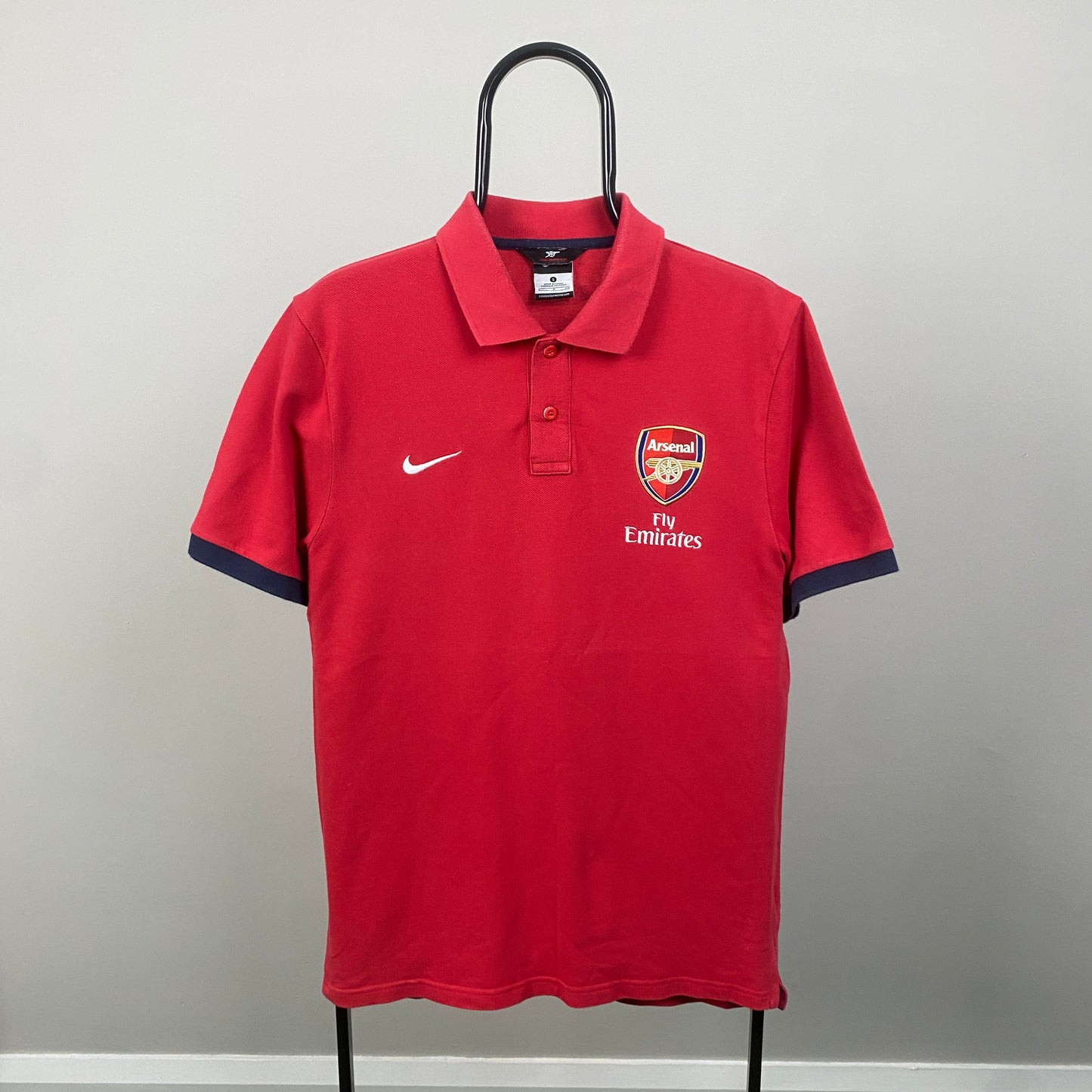 00s Nike Arsenal Polo Shirt T-Shirt Red Small
