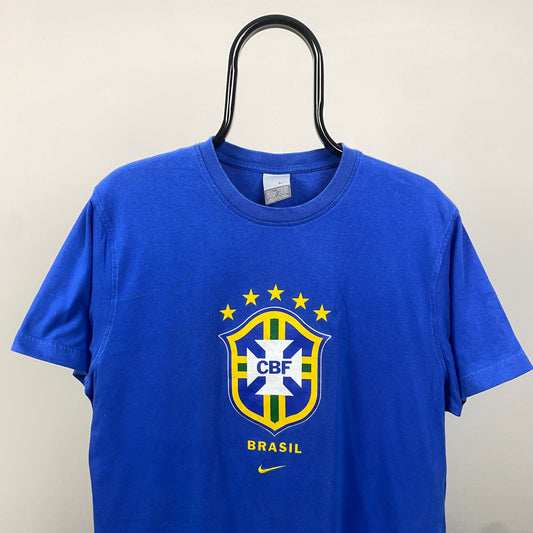 00s Nike Brazil T-Shirt Blue Large