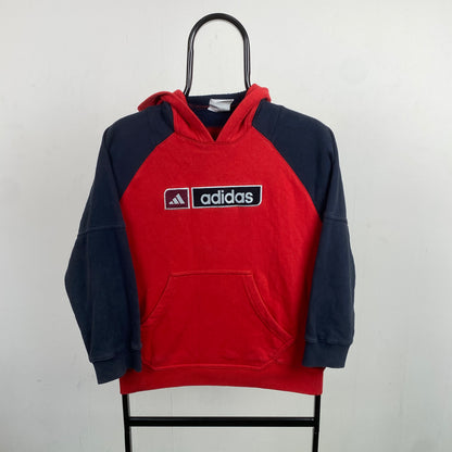 00s Adidas Hoodie Red XS