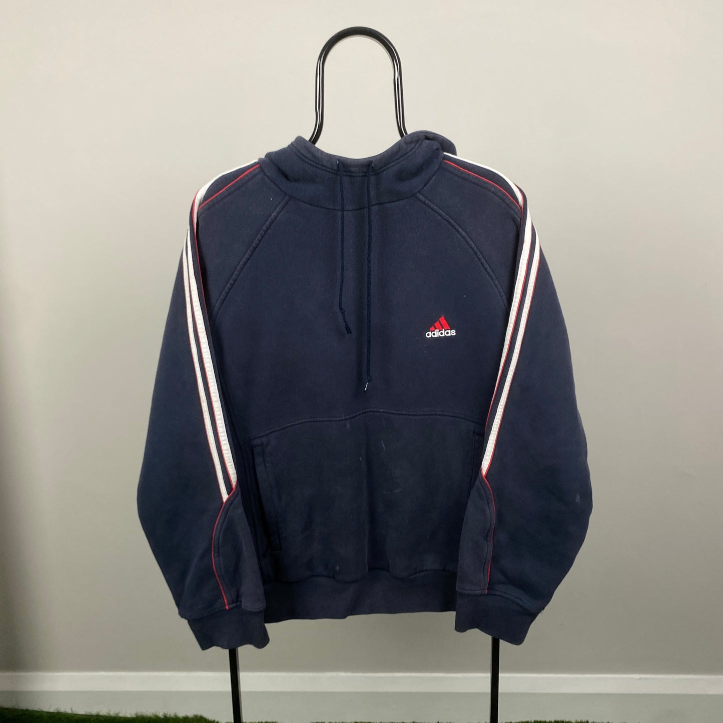 00s Adidas Hoodie Blue Large