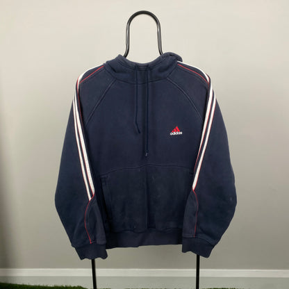 00s Adidas Hoodie Blue Large