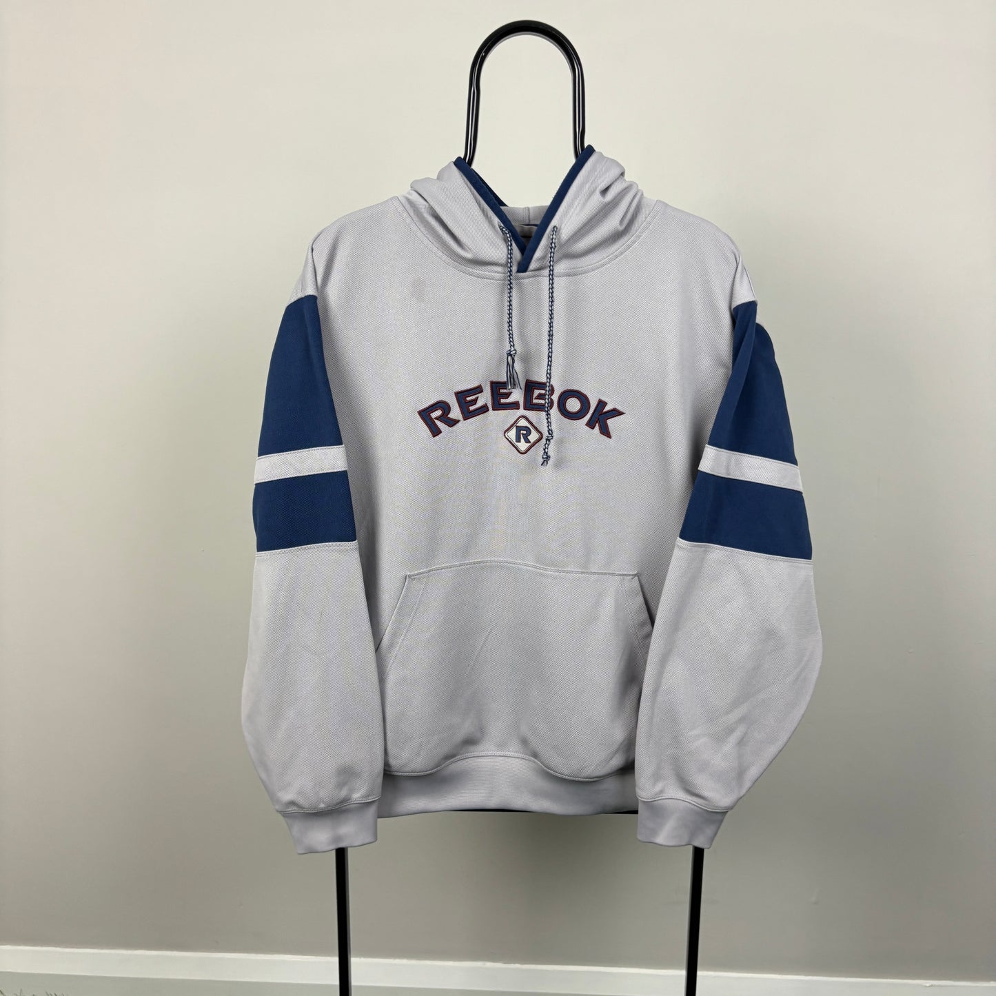 00s Reebok Hoodie Grey Medium