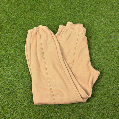 00s Nike Wide Leg Cotton Joggers Brown XS