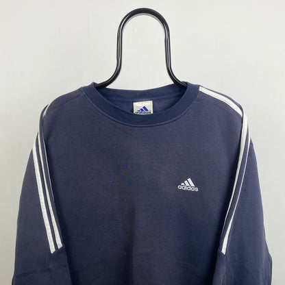 90s Adidas Sweatshirt Blue Large