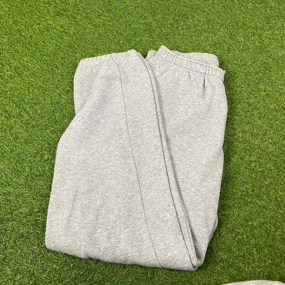 00s Nike Wide Leg Cotton Joggers Grey Small