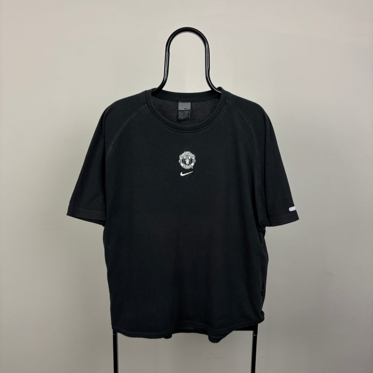 00s Nike Manchester United T-Shirt Black Large