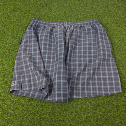 00s Nike Court Plaid Shorts Blue XL