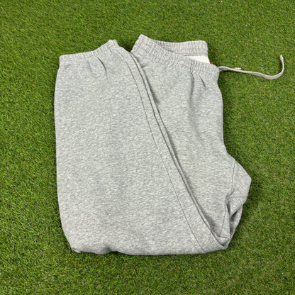 00s Nike Wide Leg Cotton Joggers Grey XL