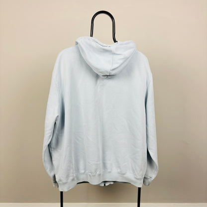 90s Nike Zip Hoodie Baby Blue XL