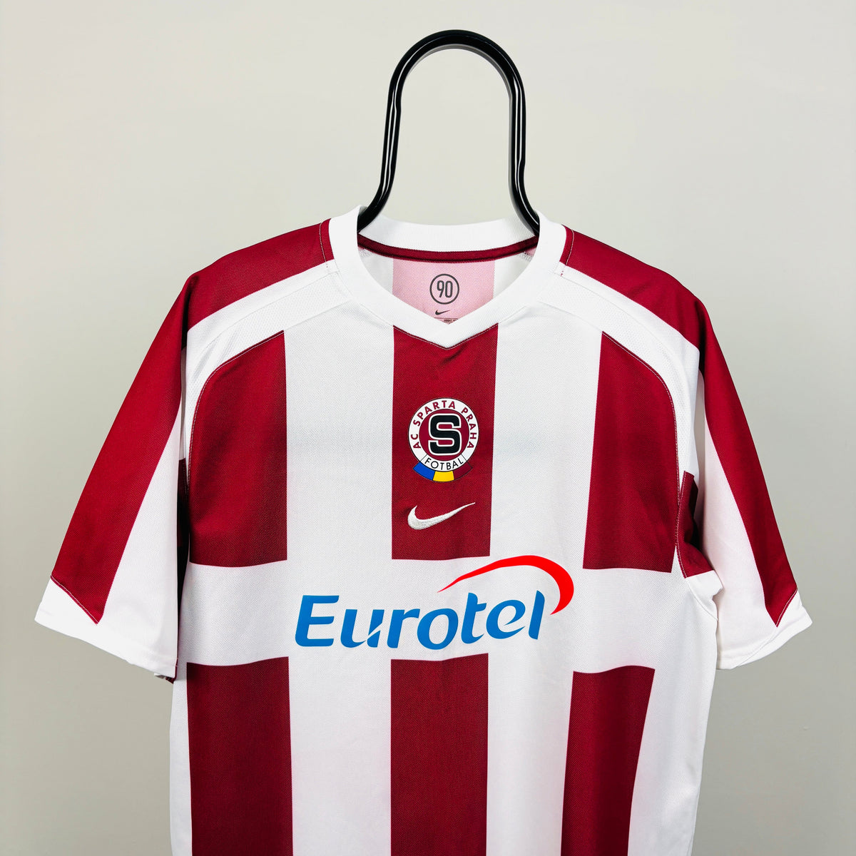 00s Nike Sparta Prague Football Shirt T-Shirt Red Large