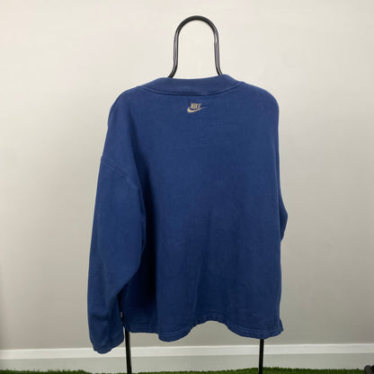 90s Nike Sweatshirt Blue Large