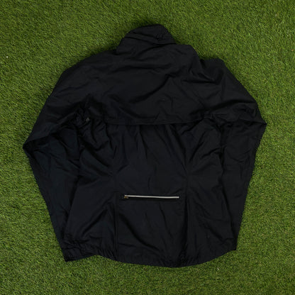 00s Nike Piping Windbreaker Jacket + Joggers Set Black Small