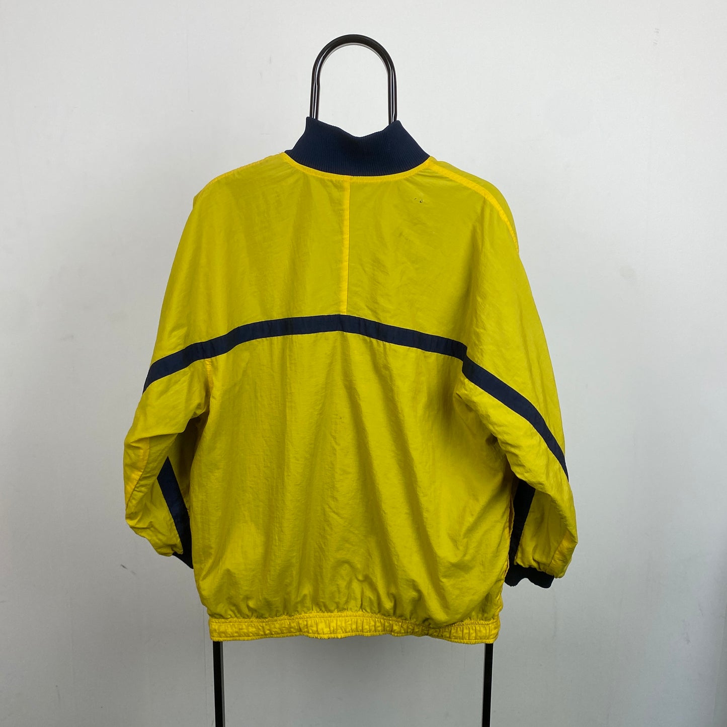 90s Nike Reversible 1/4 Zip Windbreaker Jacket Blue Large