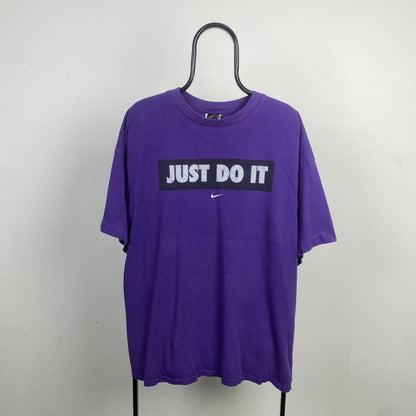 90s Nike Just Do It T-Shirt Purple XXL