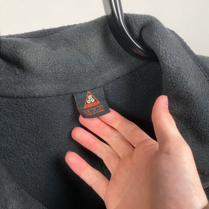 90s Nike ACG 1/4 Zip Sweatshirt Black Medium
